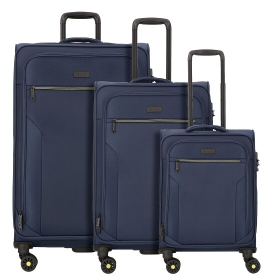 d&n Travel Line 9704 4 ruote Set di valigie 3 pezzi con piega di espansione
