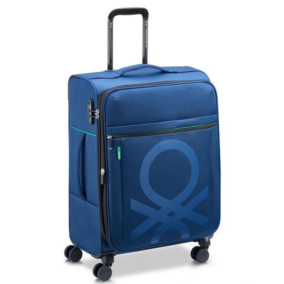 Delsey Paris x United Colors of Benetton Colour Bock Trolley a 4 ruote da 67 cm con piega elastica