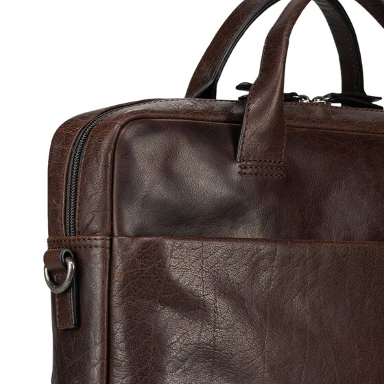 Jost Glasgow Valigetta Vera Pelle 37 cm Vano porta PC