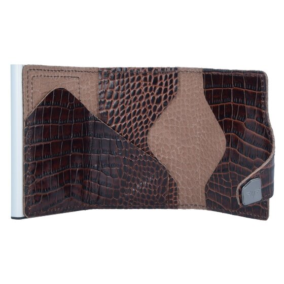 Tru Virtu Custodia per carte di credito Click & Slide Portafoglio RFID in pelle 6,5 cm