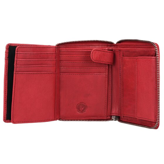 Greenburry Portafoglio in pelle lavata vintage 10 cm