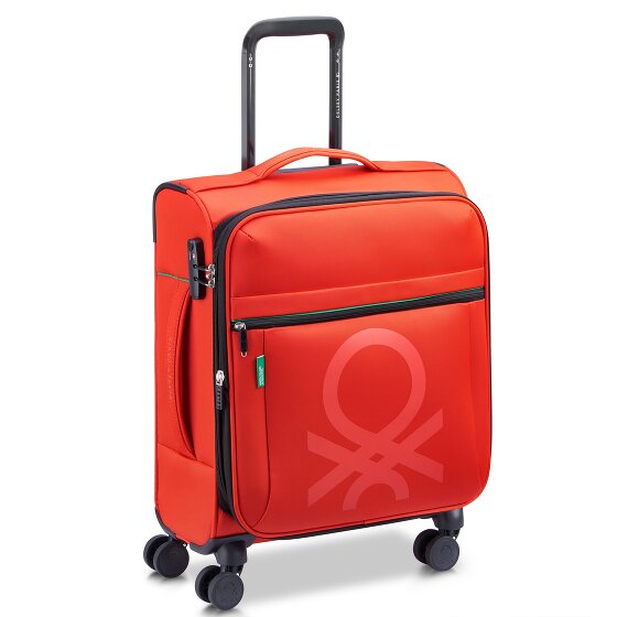 Delsey Paris x Colors Benetton Color Block Trolley da cabina a 4 ruote da 55 cm con piega ad espansione