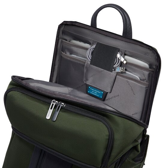 Piquadro Zaino da viaggio breve in pelle 43 cm scomparto per laptop