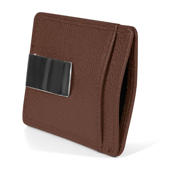 Redolz Porta carte di credito RFID in pelle Essentials da 7 cm con fermasoldi