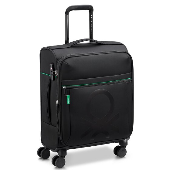Delsey Paris x Colors Benetton Color Block Trolley da cabina a 4 ruote da 55 cm con piega ad espansione