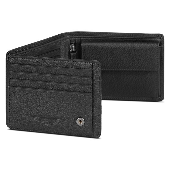 Police Portafoglio RFID in pelle 12 cm pieghevole con zip