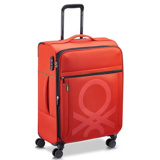 Delsey Paris x United Colors of Benetton Colour Bock Trolley a 4 ruote da 67 cm con piega elastica