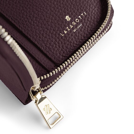 Lazarotti Portafoglio Bologna in pelle XL con doppia chiusura a zip, protezione RFID, 20 cm