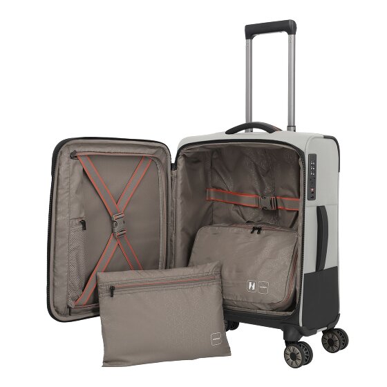 Travelite Crosslite 5.0 4 ruote Carrello della cabina S 55 cm Scomparto per laptop