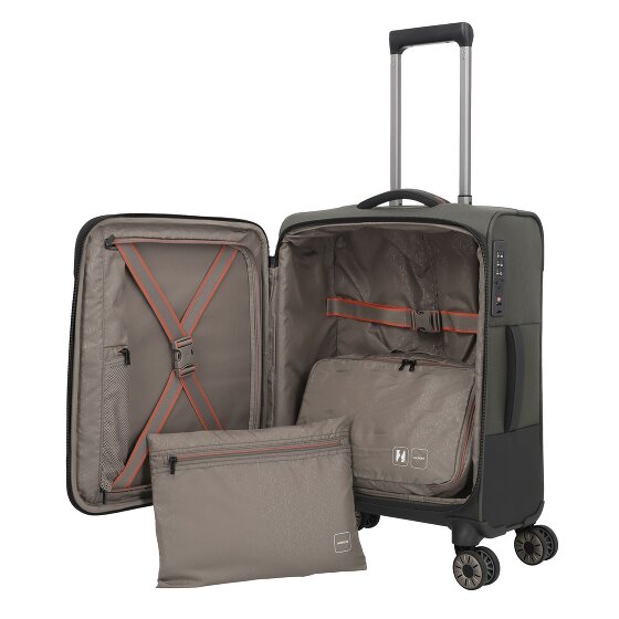 Travelite Crosslite 4 ruote Carrello della cabina S 55 cm Scomparto per laptop