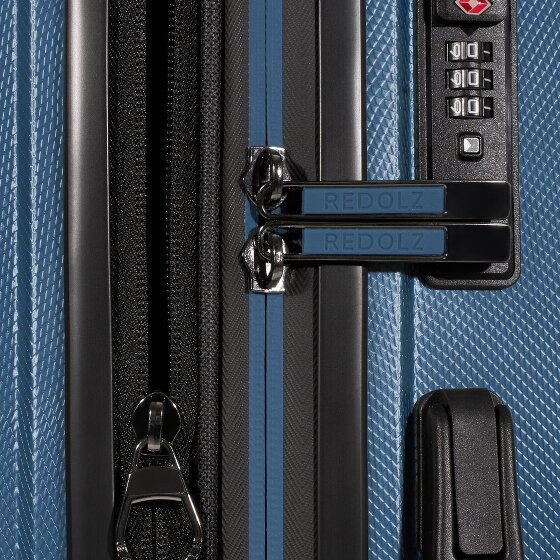 Redolz Set di valigie Essentials 14 a 4 ruote + beauty case 4 pezzi con piega elastica