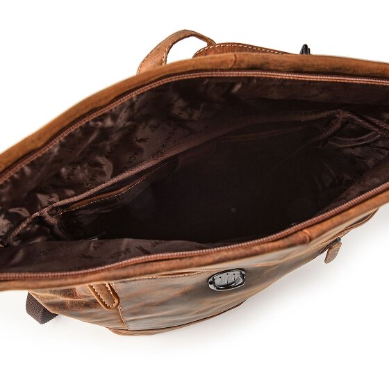 Jack Kinsky Baltimore 15 Zaino da lavoro Vera Pelle 43 cm Vano porta PC