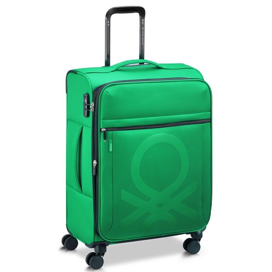 Delsey Paris x United Colors of Benetton Colour Bock Trolley a 4 ruote da 67 cm con piega elastica