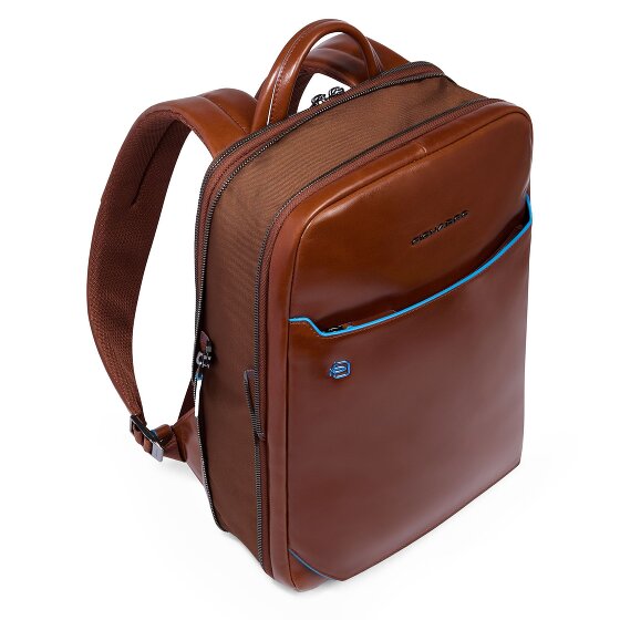 Piquadro Blue Square Zaino da giorno Protezione RFID Pelle 37 cm Scomparto per laptop