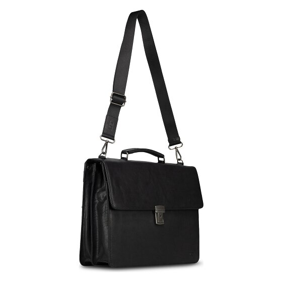 Jost Glasgow Valigetta Protezione RFID Vera Pelle 40 cm Vano porta PC