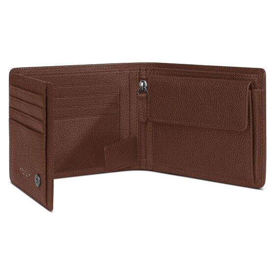 Redolz Portafoglio QF RFID in pelle 12 cm pieghevole con scomparto con zip