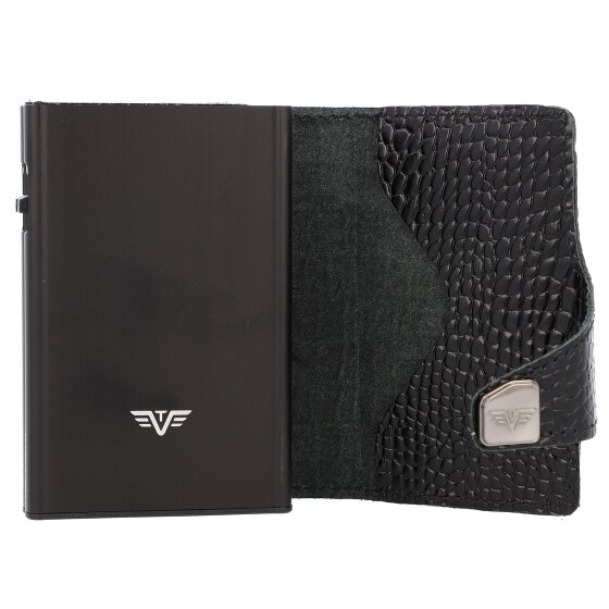 Tru Virtu Custodia per carte di credito Click & Slide Portafoglio RFID in pelle 6,5 cm