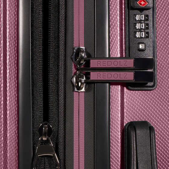 Redolz Set di valigie Essentials 14 a 4 ruote + beauty case 4 pezzi con piega elastica