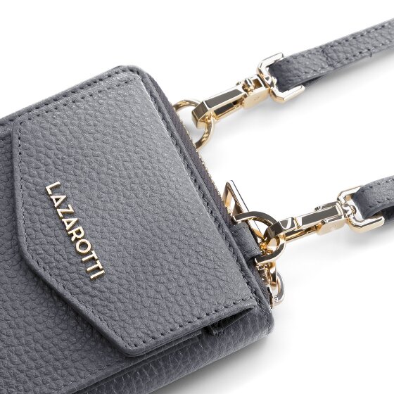 Lazarotti Bologna Portafoglio in pelle con zip Custodia per cellulare in pelle 19 cm