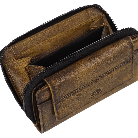 Greenburry Destressed Portafoglio Protezione RFID Pelle 13.5 cm