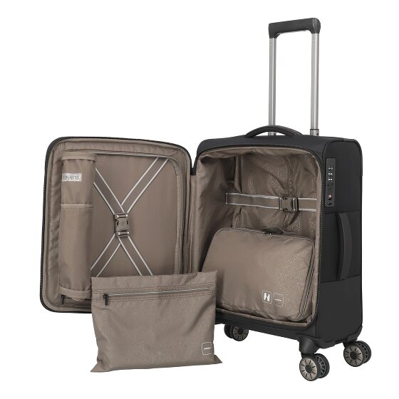 Travelite Crosslite 4 ruote Carrello della cabina S 55 cm Scomparto per laptop