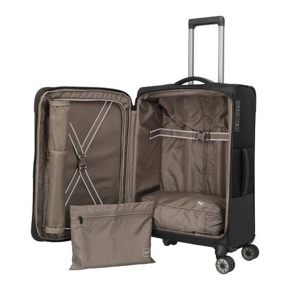 Travelite Crosslite 5.0 4 ruote Carrello M 66 cm con piega di espansione