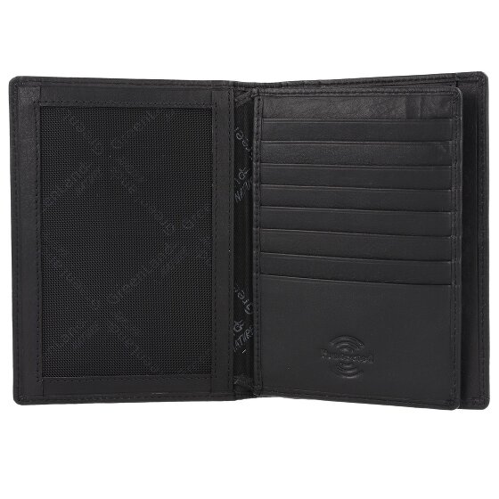 Greenland Nature Custodia per passaporto RFID in nappa nera 11,5 cm