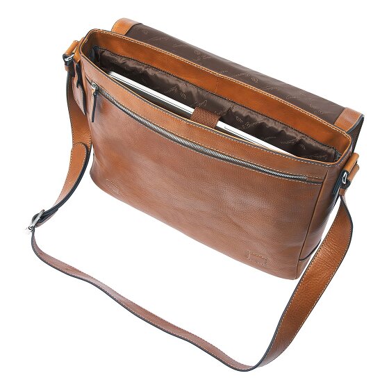 Castelijn & Beerens Mark Cartella Messenger Protezione RFID Vera Pelle 39 cm Vano porta PC