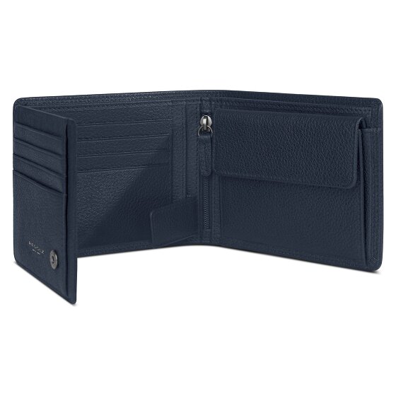 Redolz Portafoglio QF RFID in pelle 12 cm pieghevole con scomparto con zip