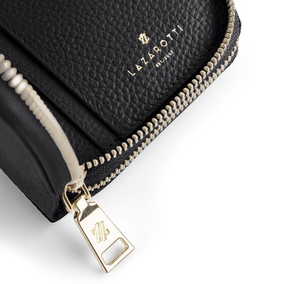 Lazarotti Portafoglio Bologna in pelle XL con doppia chiusura a zip, protezione RFID, 20 cm