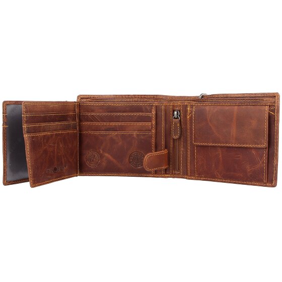 Greenburry Portafoglio Rebel Rider Biker in pelle 13 cm