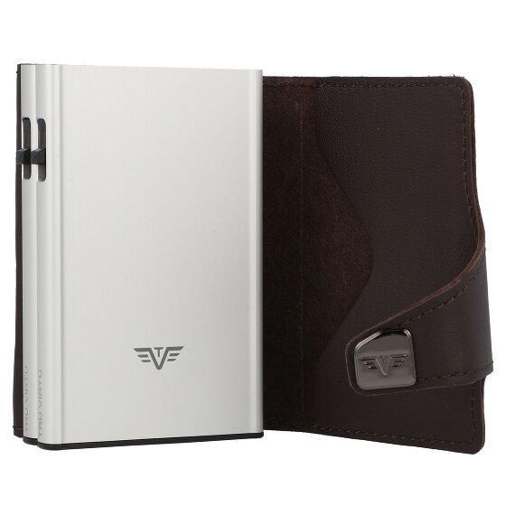 Tru Virtu Custodia per carte di credito Click & Slide Portafoglio RFID in pelle 6,5 cm