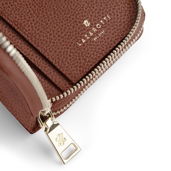 Lazarotti Portafoglio Bologna in pelle XL con doppia chiusura a zip, protezione RFID, 20 cm