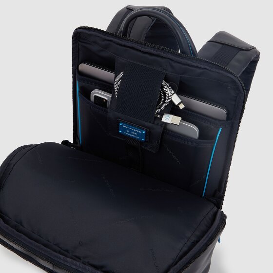 Piquadro Blue Square Revamp Zaino da lavoro Protezione RFID Vera Pelle 43 cm Vano porta PC