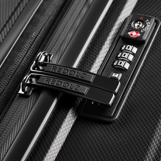 Redolz Set di valigie Essentials 14 a 4 ruote + beauty case 4 pezzi con piega elastica