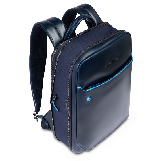 Piquadro Blue Square Zaino da giorno Protezione RFID Pelle 37 cm Scomparto per laptop
