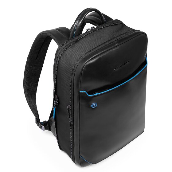 Piquadro Blue Square Zaino da giorno Protezione RFID Pelle 37 cm Scomparto per laptop