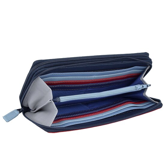 Mywalit Portafoglio grande in pelle con doppia zip 18 cm