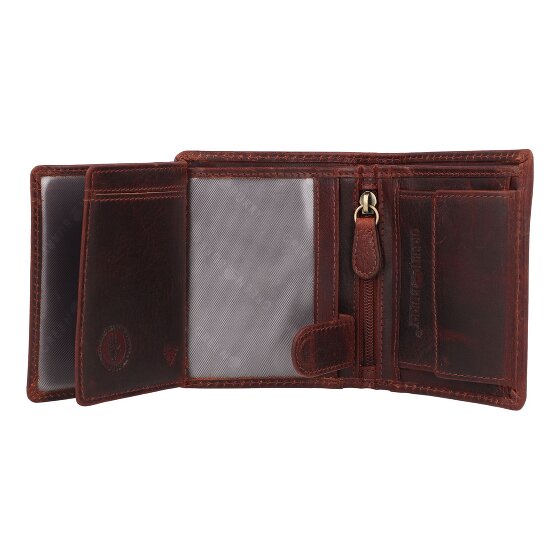 Greenburry Rugged Portafoglio Protezione RFID Pelle 8.5 cm