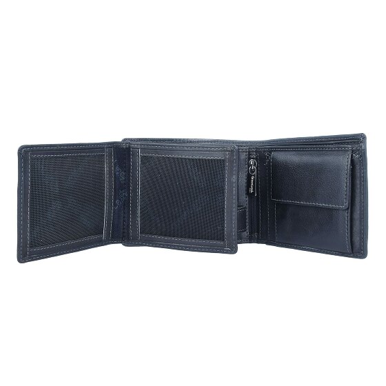Greenland Nature Portafoglio in nappa nera RFID in pelle 12 cm