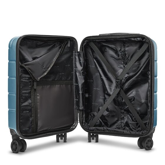 Police Dublin 4 ruote Trolley cabina S 54 cm Vano porta PC espandibile