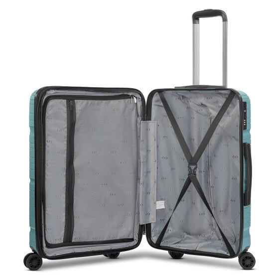 d&n Travel Line 4300-Plus 4 ruote Set di valigie 3 pezzi con piega di espansione