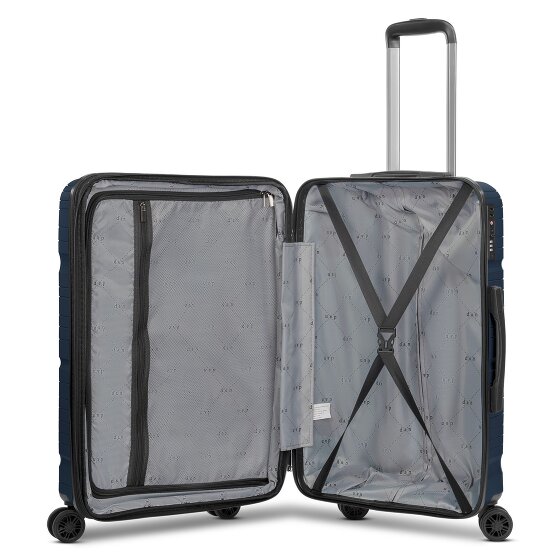 d&n Travel Line 4300-Plus 4 ruote Set di valigie 3 pezzi con piega di espansione