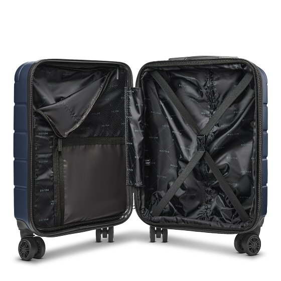 Police Dublin 4 ruote Trolley cabina S 54 cm Vano porta PC espandibile