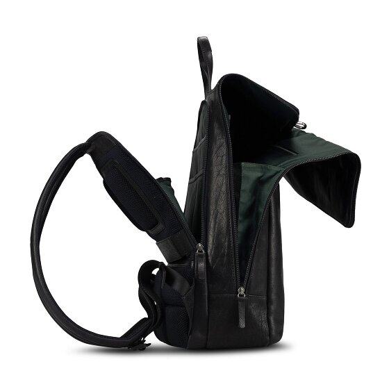 Jost Glasgow Zaino da giorno Protezione RFID Vera Pelle 42 cm Vano porta PC
