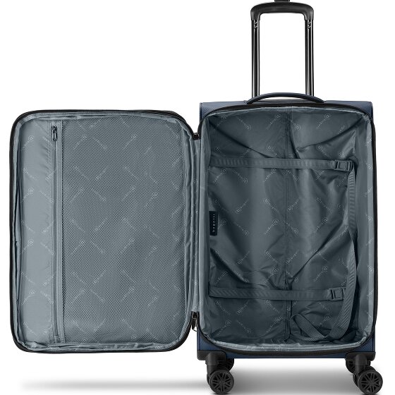 bugatti Valencia Soft 4 ruote Set di valigie 3 pezzi con piega di espansione