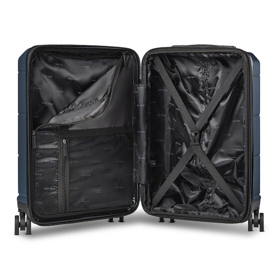 Police London 4 ruote Trolley cabina 55 cm Vano porta PC espandibile