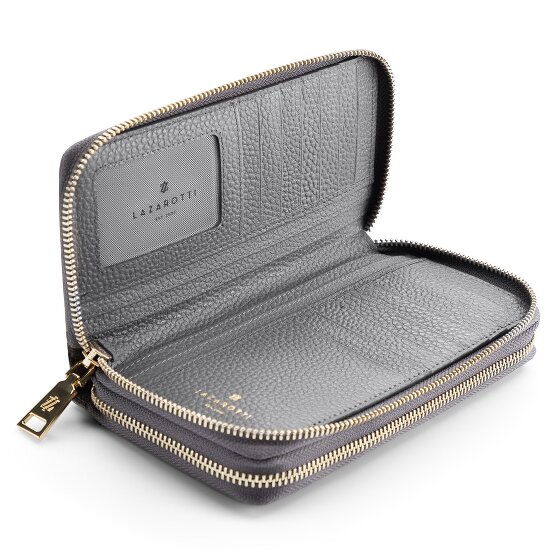 Lazarotti Bologna Leather XL Portafoglio con doppia zip in pelle RFID 20 cm