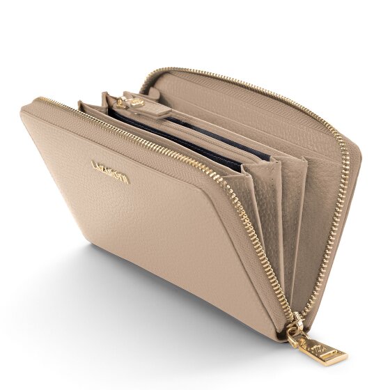 Lazarotti Portafoglio Bologna in pelle XL con chiusura a zip perimetrale, 19 cm