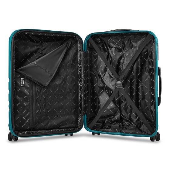 Redolz Pro ABS 4 ruote Set di valigie 3 pezzi espandibile